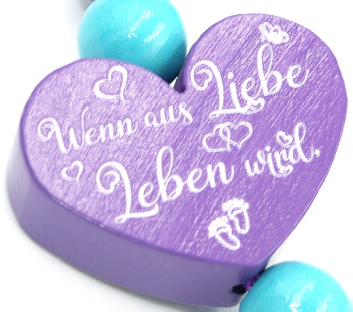 Schnullerkette mit Namen - Wenn aus Liebe, Leben wird... "Marie"